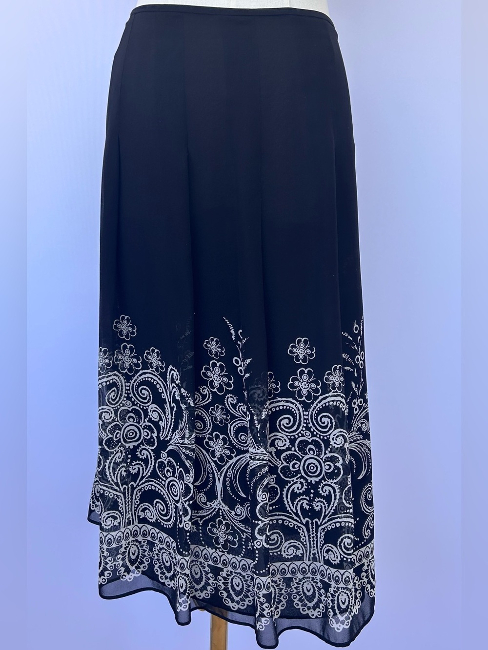 Pendleton Women’s Vintage Silk Skirt A-Line Paisley/Floral Pattern Size 18